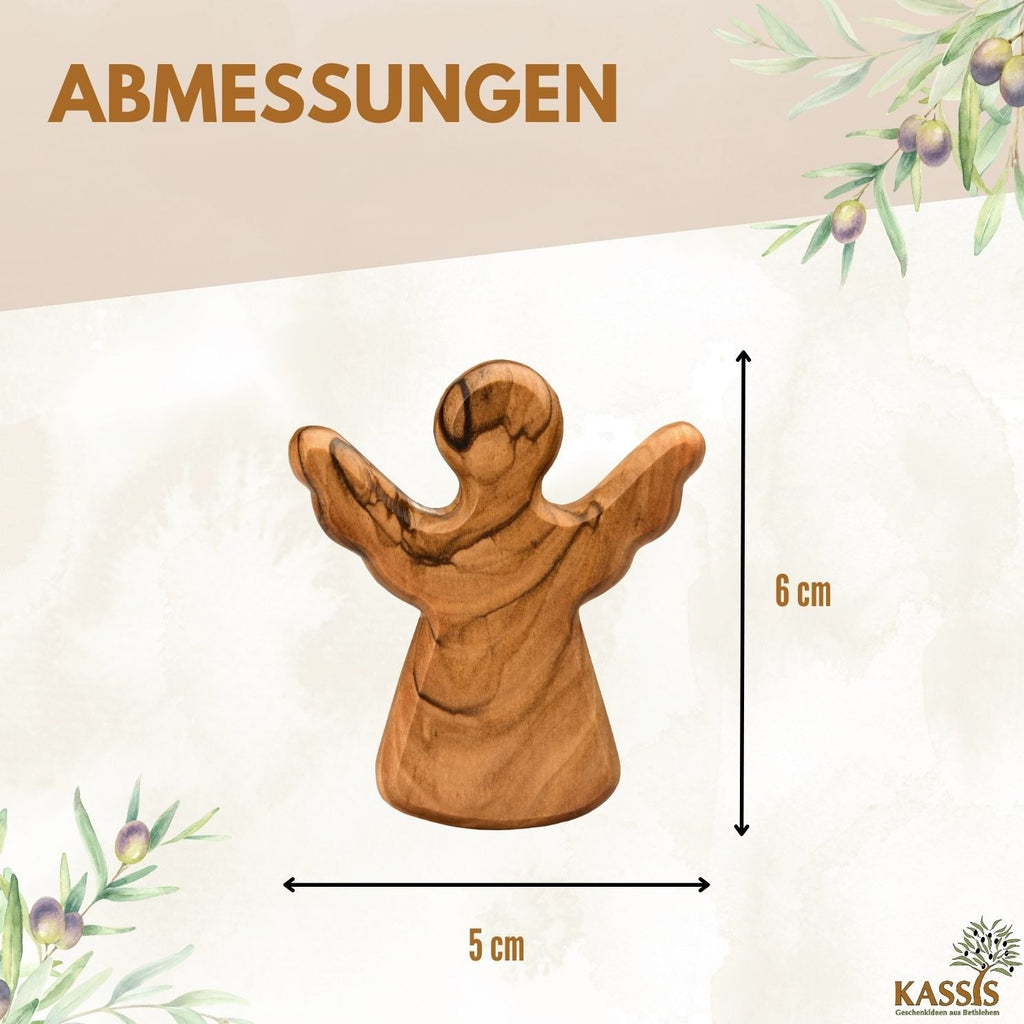 Guardian angel as a tactile object made of olive wood-2